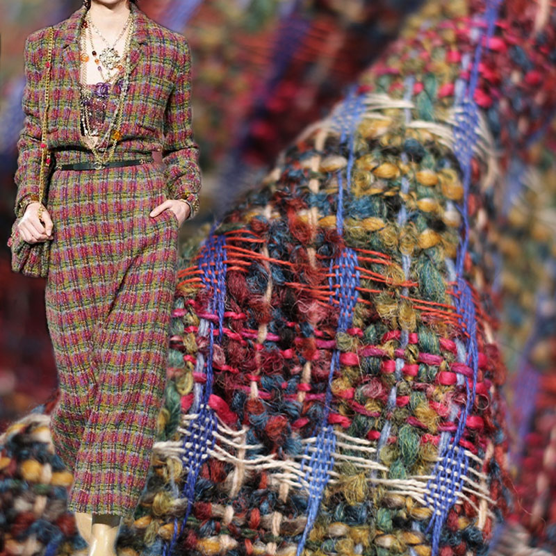 Sewing Tweed Fabric - Tissu Tweed tressé teint en fil