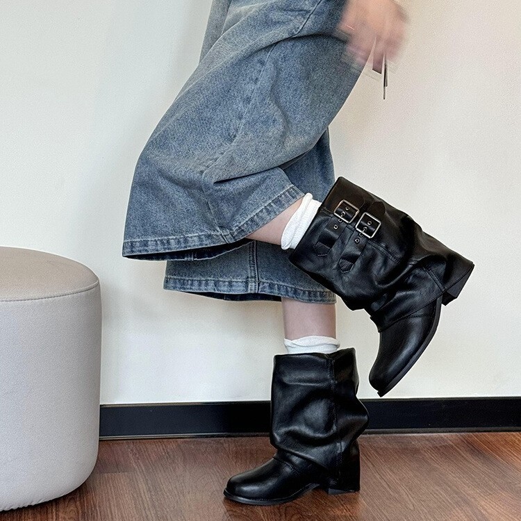 Sewing Nylon - Bottes courtes femmes 2025 automne et
