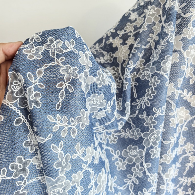 Sewing Jackets - Tissu en dentelle de tulle brodé