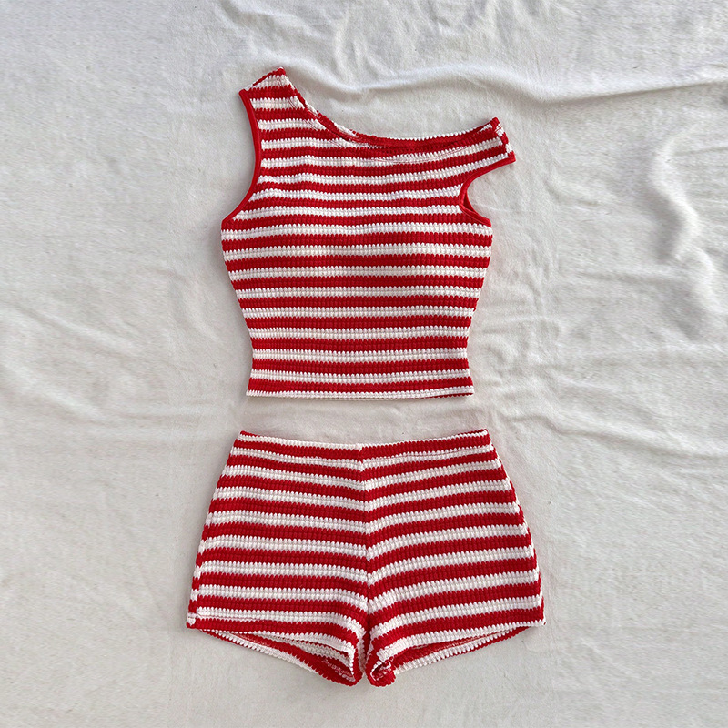 Sewing Vest - Ensemble deux pièces court d'été pour