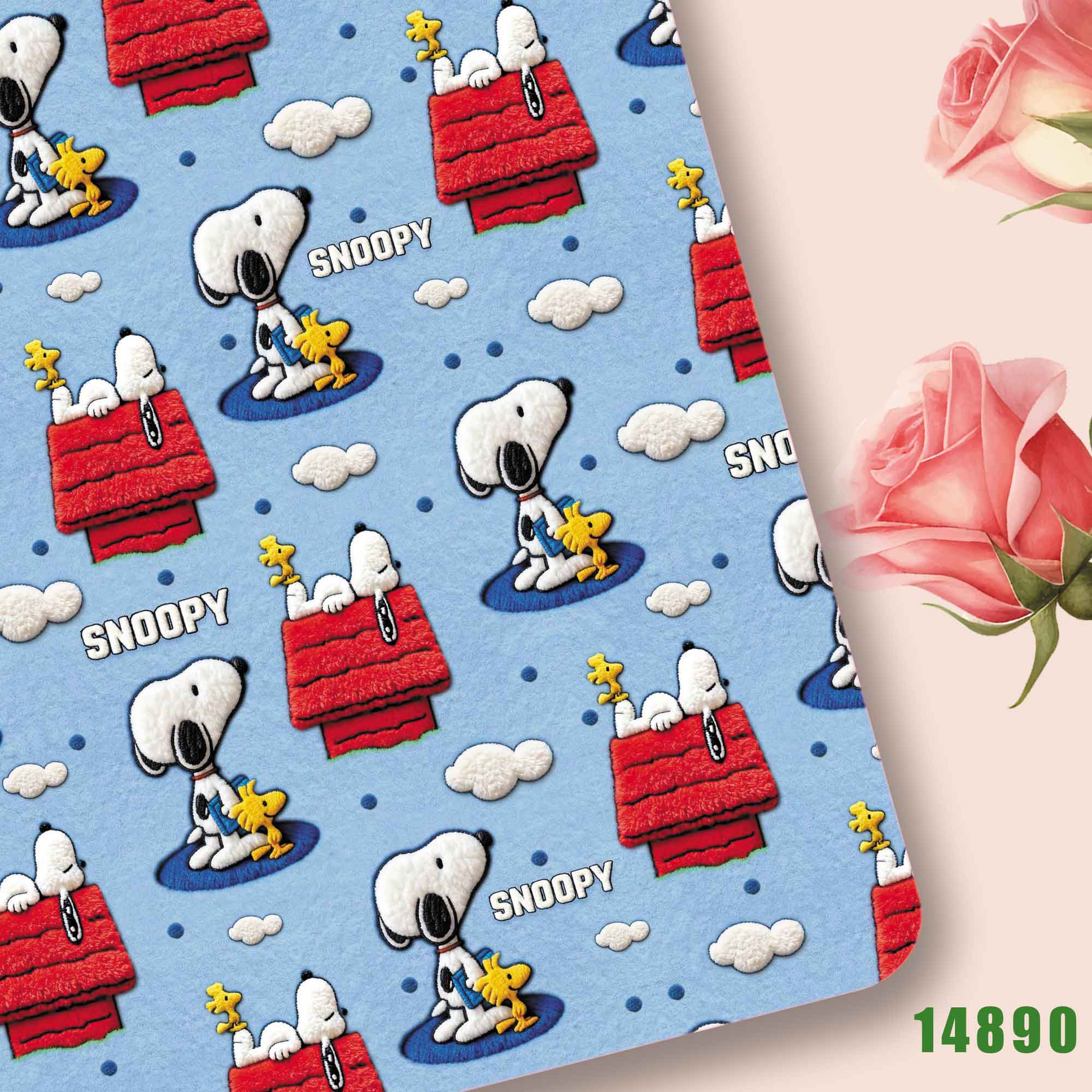 Sewing And Textile - Tissu Snoopy TAKARA TOMY 140CM en