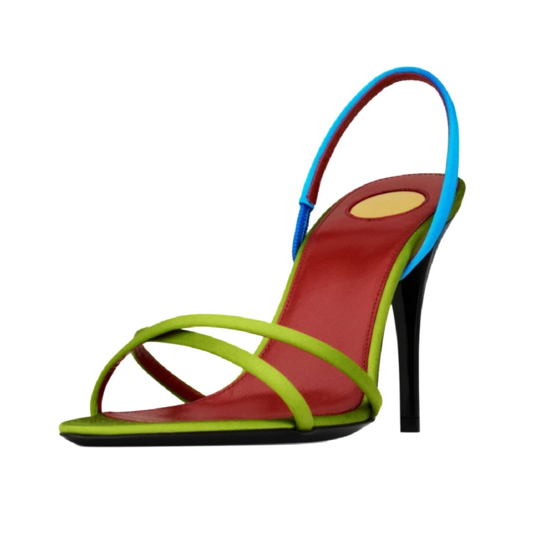 Sewing Nylon - Sandales à talons aiguilles pour femmes,