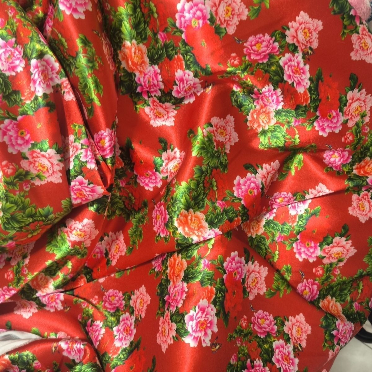 Sewing And Textile - Tissu en Satin d'acétate à imprimé