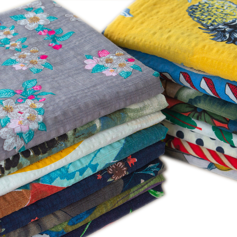 Sewing Geotextile Fabric - Tissu en coton et lin, imprimé