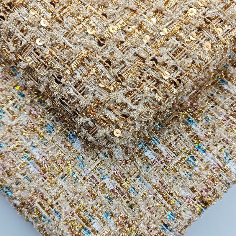 Tissu Tweed tressé teint en fi - Sewing Tweed Fabric avis et prix