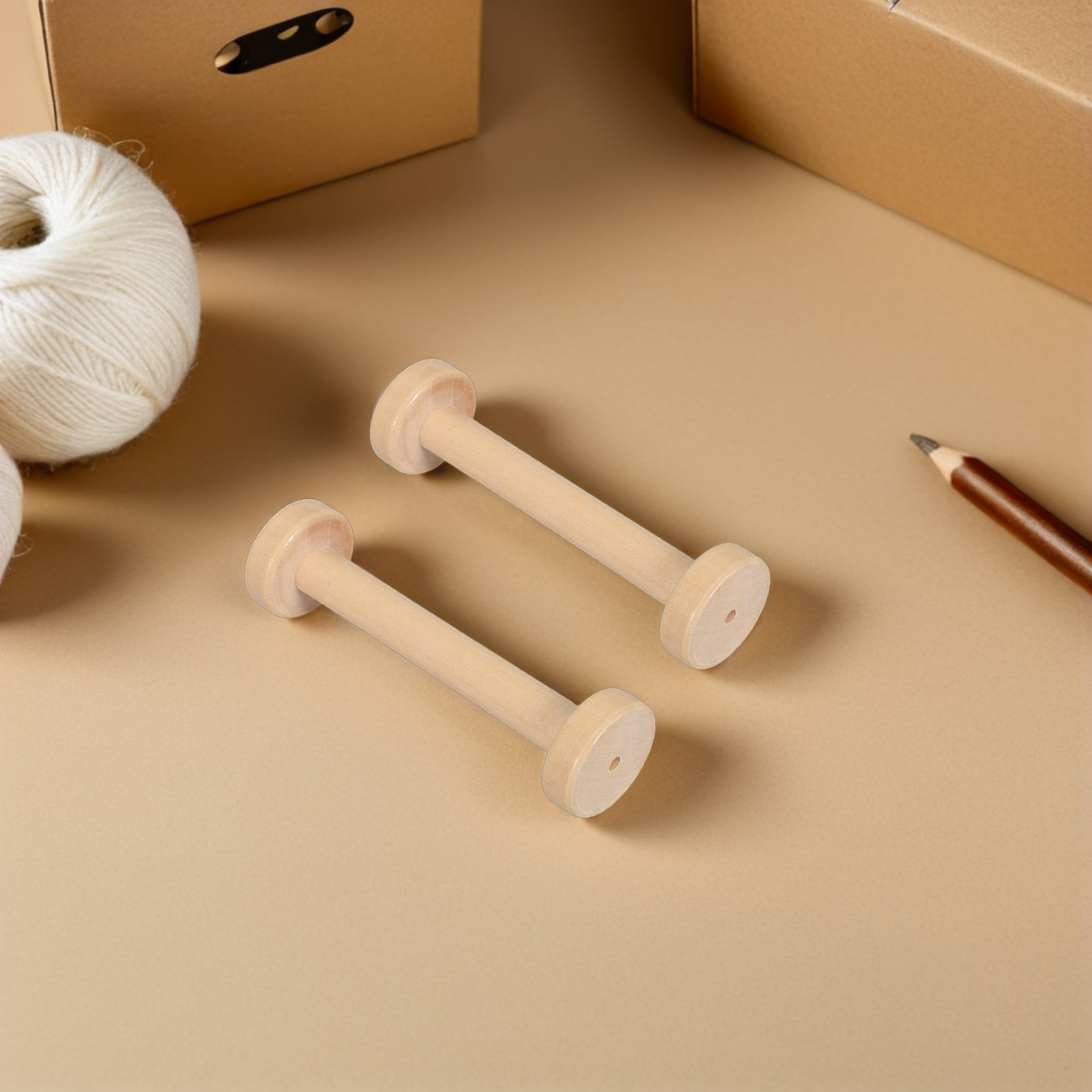 Bobines en bois naturelles vin - Sewing And Textile avis et prix