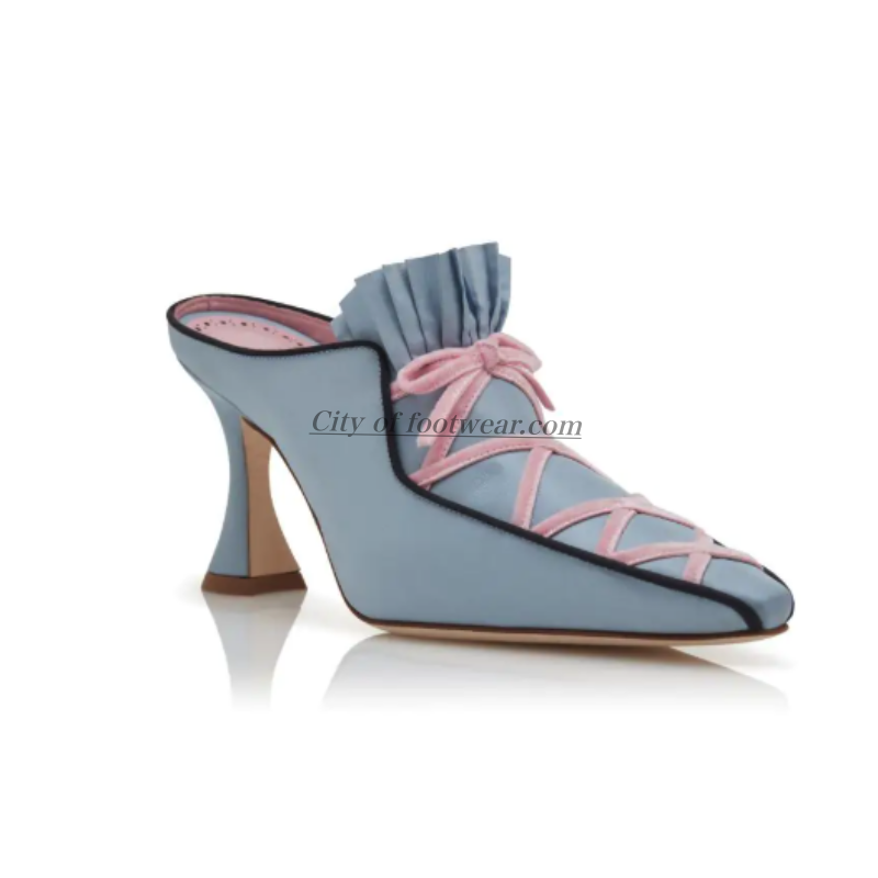 Mules à lacets en soie pour fe - Sewing Nylon avis et prix