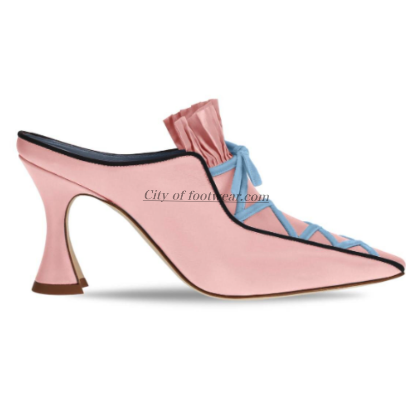 Mules à lacets en soie pour fe - Sewing Nylon avis et prix