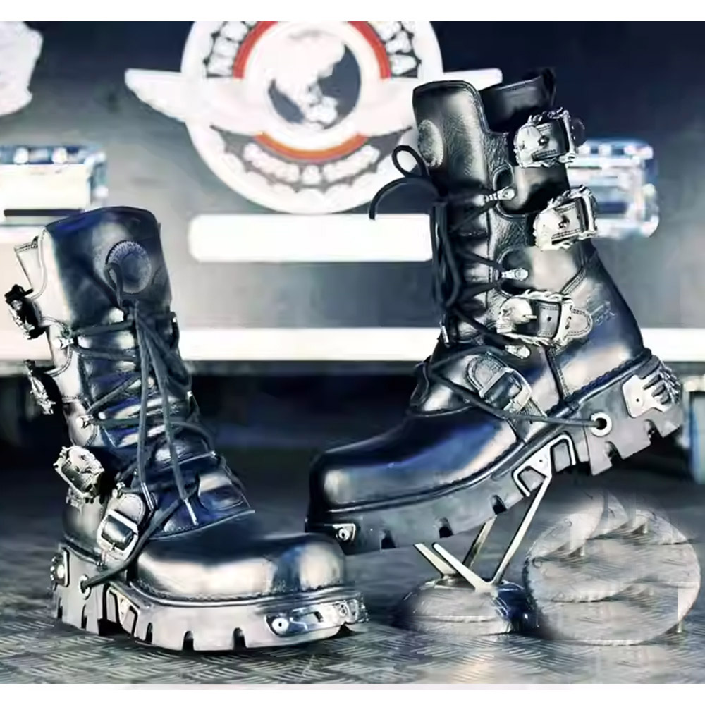 Nouveaux hommes Punk moto bott - Sewing Zipper avis et prix