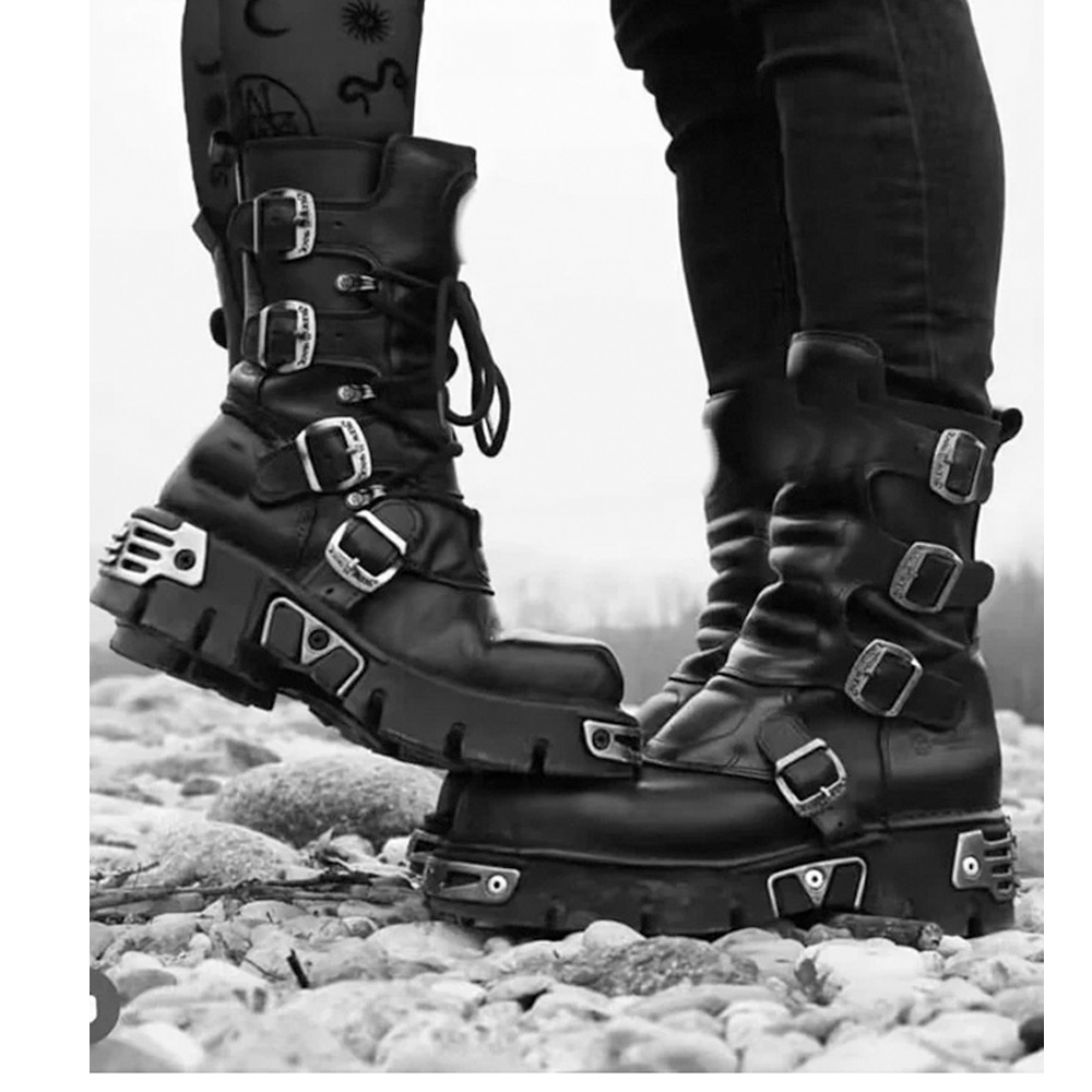 Nouveaux hommes Punk moto bott - Sewing Zipper avis et prix