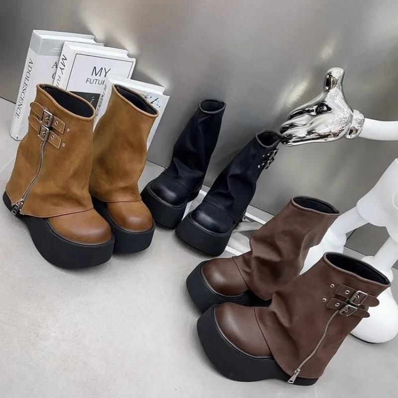 Bottes de chevalier à platefor - Sewing Zipper avis et prix