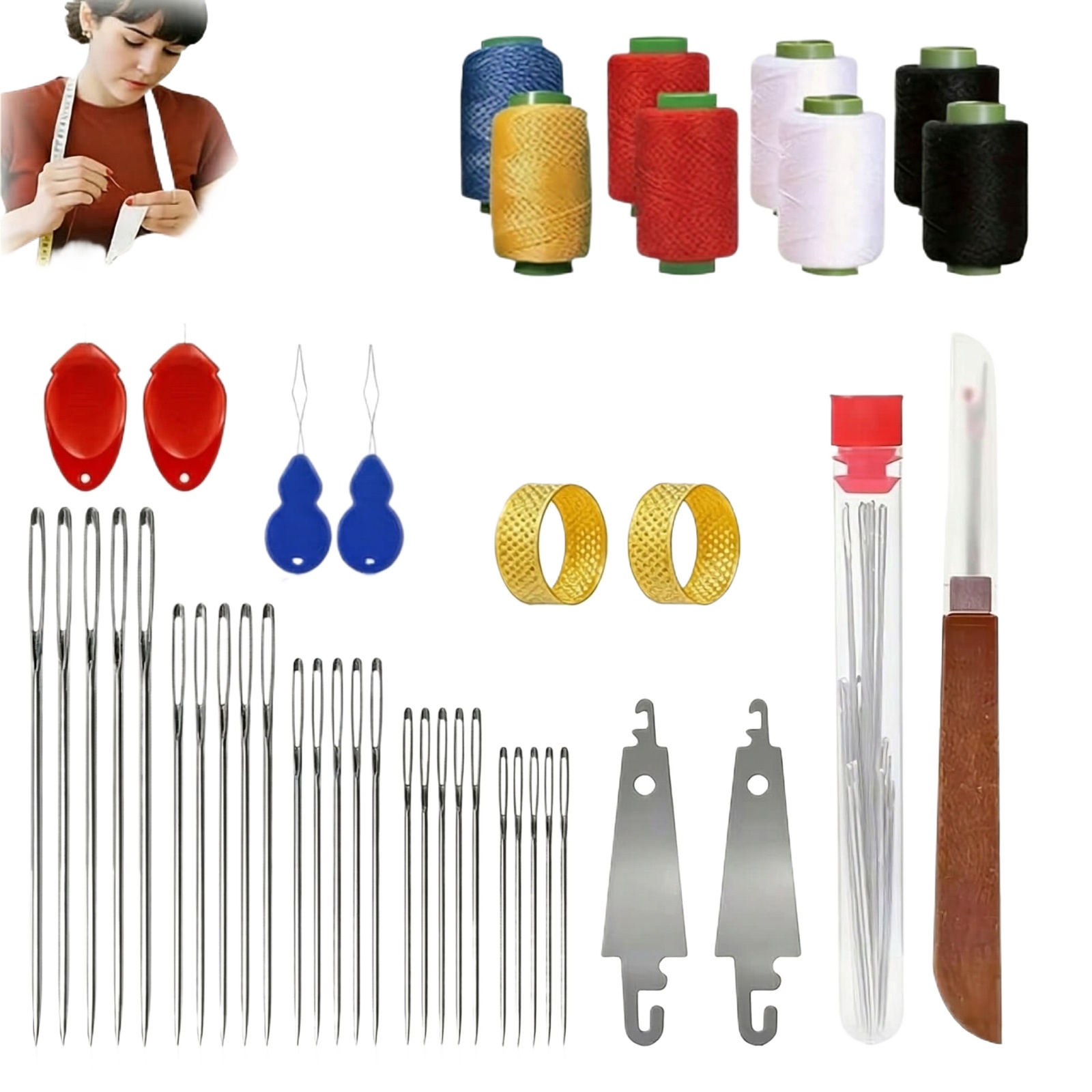 Kit de 43 aiguilles à grande p - Sewing Repair avis et prix