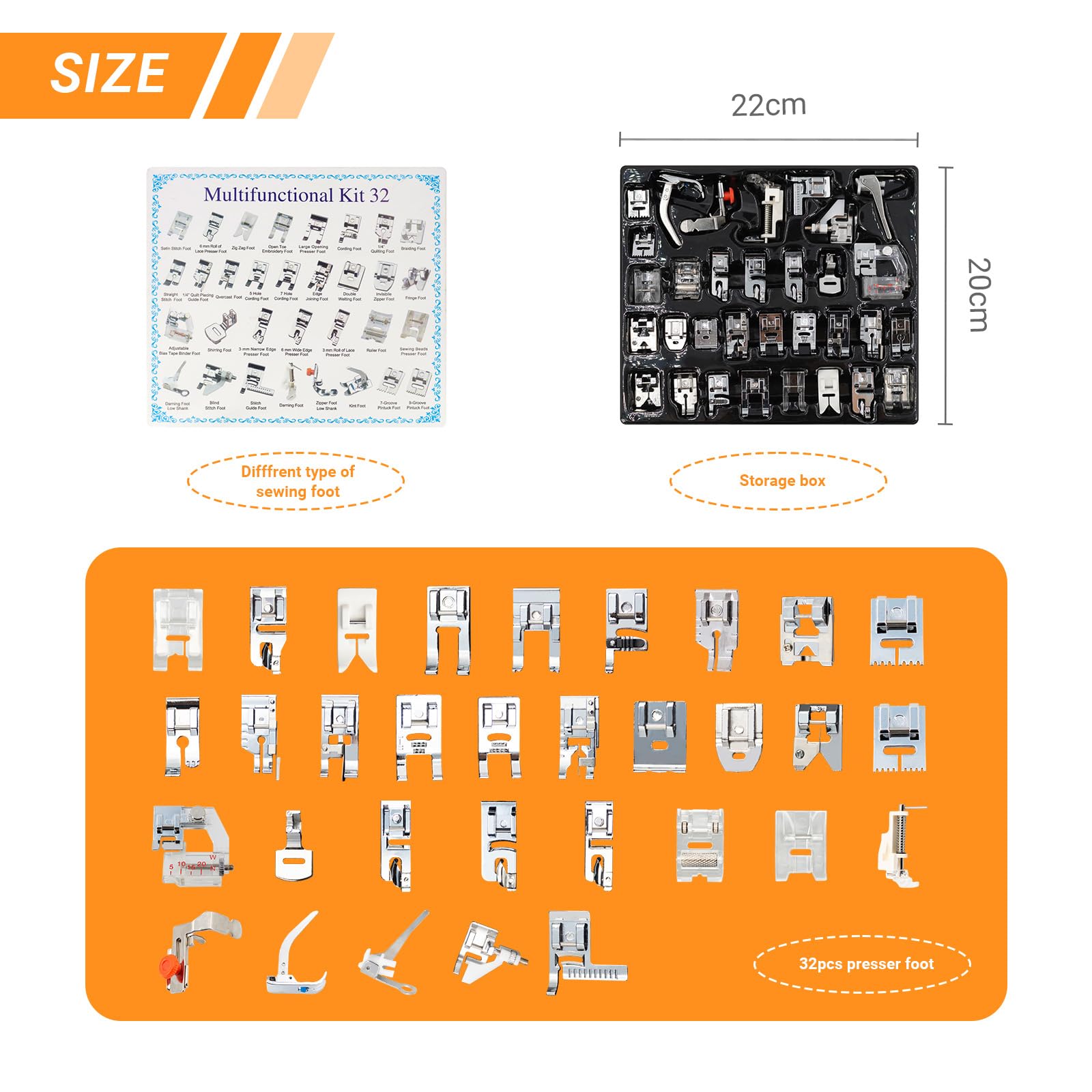 Kit pied-de-biche à coudre mul - Zipper Foot Presser avis et prix