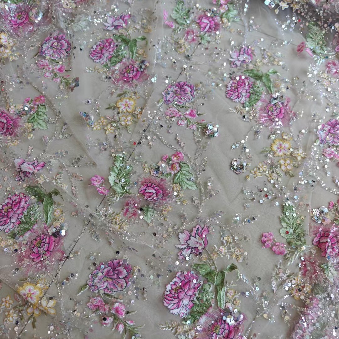 Tissu en dentelle perlée de lu - Textile For Sewing avis et prix