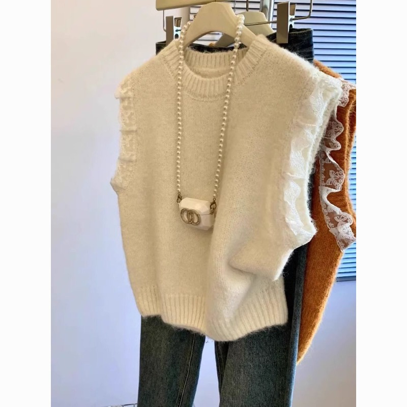 Femmes pull gilet rétro Patchw - Sewing Vest avis et prix