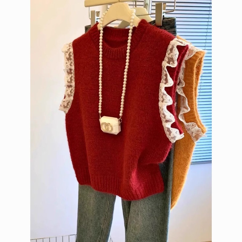 Femmes pull gilet rétro Patchw - Sewing Vest avis et prix