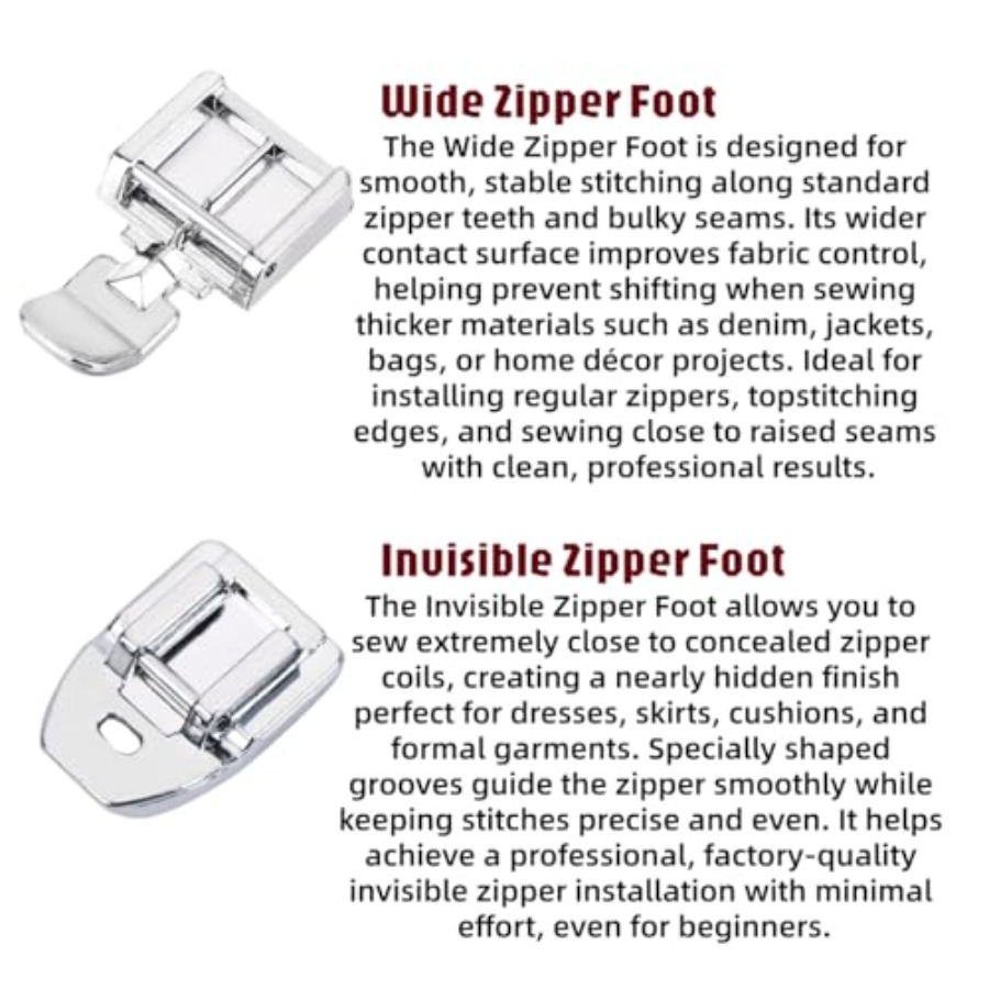 Kit de pieds presseurs pour fe - Zipper Foot Presser avis et prix