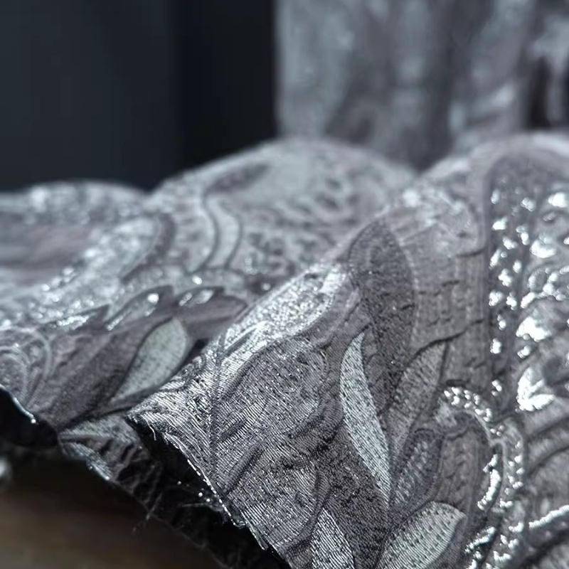 Tissu Jacquard Gris Brillant S - Is Sewing A Textile Craft avis et prix