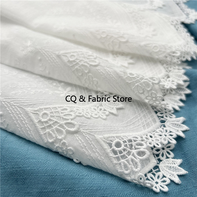 Tissu en coton brodé à fleurs  - Is Sewing A Textile Craft avis et prix