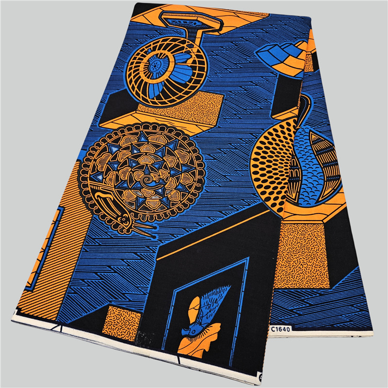 Tissu Batik en coton bleu impr - Sewing Batik avis et prix